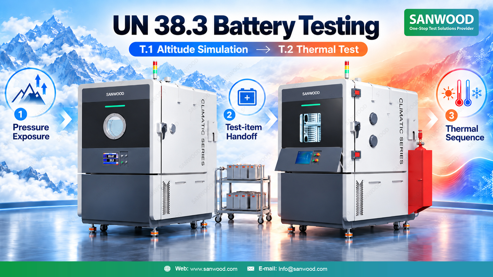 UN 38.3 Battery Testing: Defining T.1 and T.2 Chamber Scope